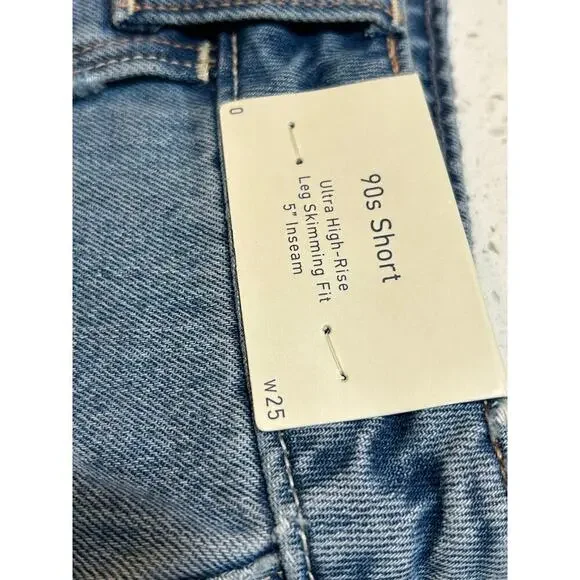 HOLLISTER NWT 90S SHORT ULTRA HIGH RISE WOMENS SIZE 0 - Picture 2 of 5